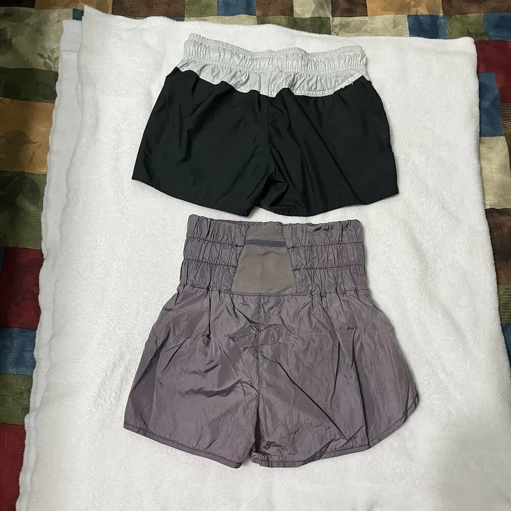 LOT OF 2 Nike,Free People Women's Shorts Size XS Running Lined Multicolor Pocket